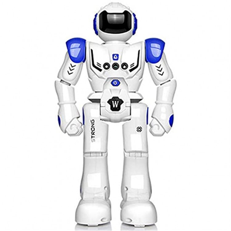 RETYLY Robot USB Charge Danse Geste Action Figure Jouet Robot Contr？Le Rc Robot Jouet pour Gar？Ons Enfants Cadeau d'anniversaire Bleu