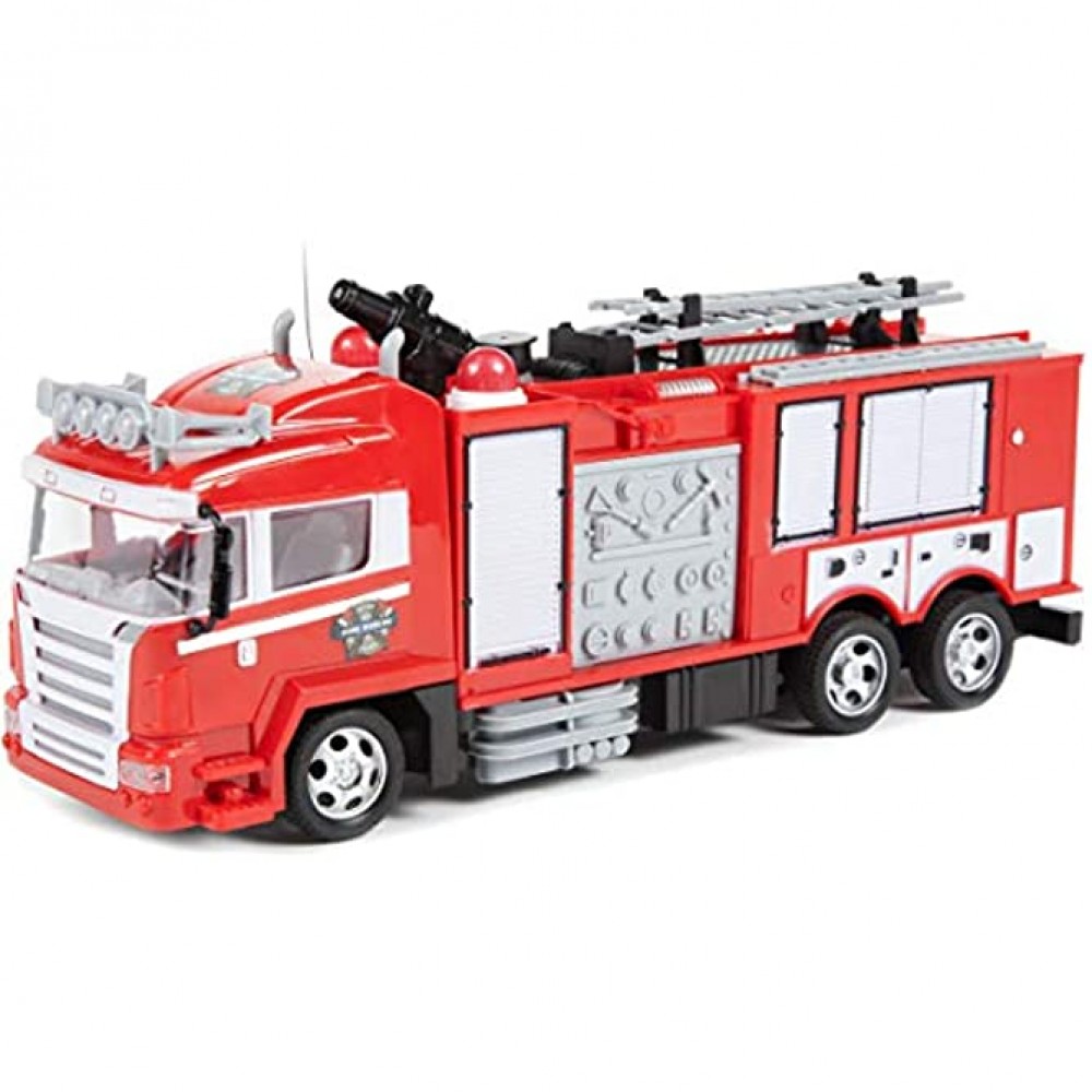 World Tech Toys- Camion de Pompier radiocommandé 34980 Rouge