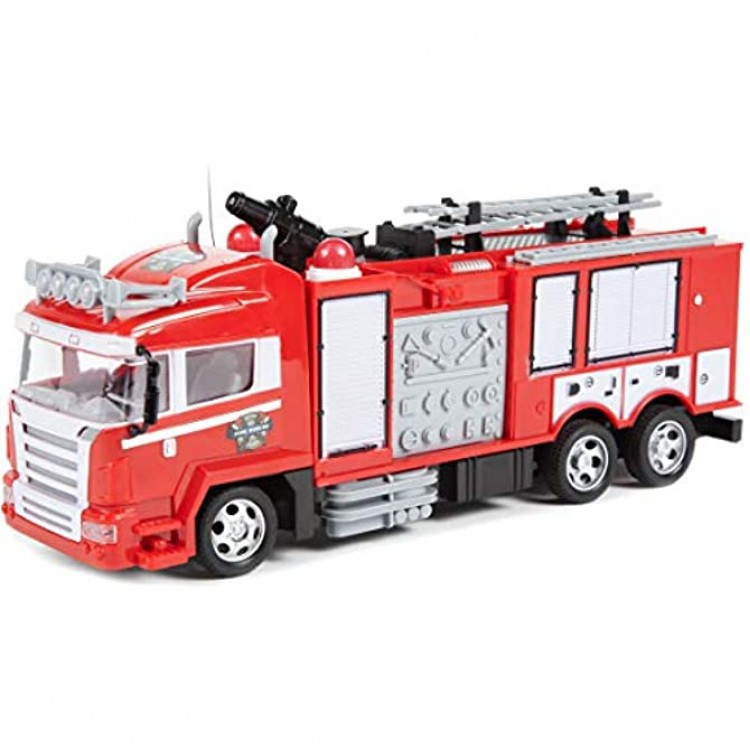 World Tech Toys- Camion de Pompier radiocommandé 34980 Rouge