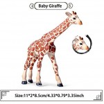 FLORMOON Figures d'animaux 3pcs Réaliste Girafe Modèle d'action Plastique Animal Sauvage Apprentissage Fête des faveurs Jouets Éducatif Jouets de Ferme forestière pour Les Enfants