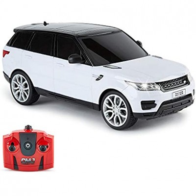 CMJ RC Cars ™ Range Rover Sport sous Licence Officielle Éclairage de Travail de Voiture télécommandée à 1:18 2,4 GHz Blanc