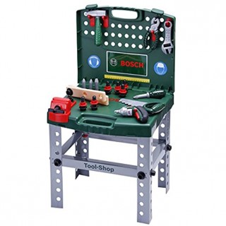 Theo Klein 8686 Bosch Tool-Shop I Pliable en Mallette et Facilement Transportable | avec des outils et des Accessoires pour Atelier | pour Enfants à partir de 3 ans