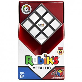Rubik's 10840 Cube d'anniversaire métallique 3 x 3 cm