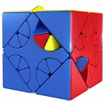 Oostifun MoYu MoFang JiaoShi Meilong HunYuan Cube tournant Oblique HunYuan Skewb Puzzles Cube Multicolore avec Un trépied Cube Style-3