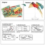 Piececool Puzzle 3D en Métal pour Adulte -Scarlet Macaw Puzzle Maquette DIY Métal Modèle Kits Puzzles pour Adultes 83pcs
