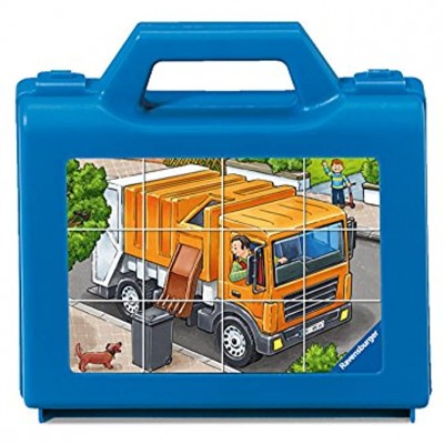 Ravensburger- Puzzle 12 Cubes-Mes véhicules Enfant 4005556074068
