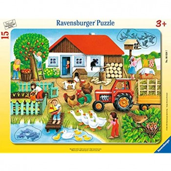 Ravensburger 06020 Puzzle Enfant avec Cadre Qui Va avec Quoi 15 Pièces