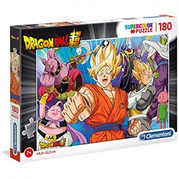 Clementoni- Dragon Ball Supercolor Puzzle Ball-180 29755 Multicolore 180 Pièces
