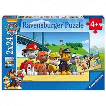 Ravensburger Chien Héroïque Pat Patrouille Lot de 2 Puzzles 24 pièces Puzzle enfant dès 4 ans 09064