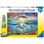 Ravensburger- Puzzle 300 pièces XXL Le Paradis des Dauphins Enfant 4005556128952
