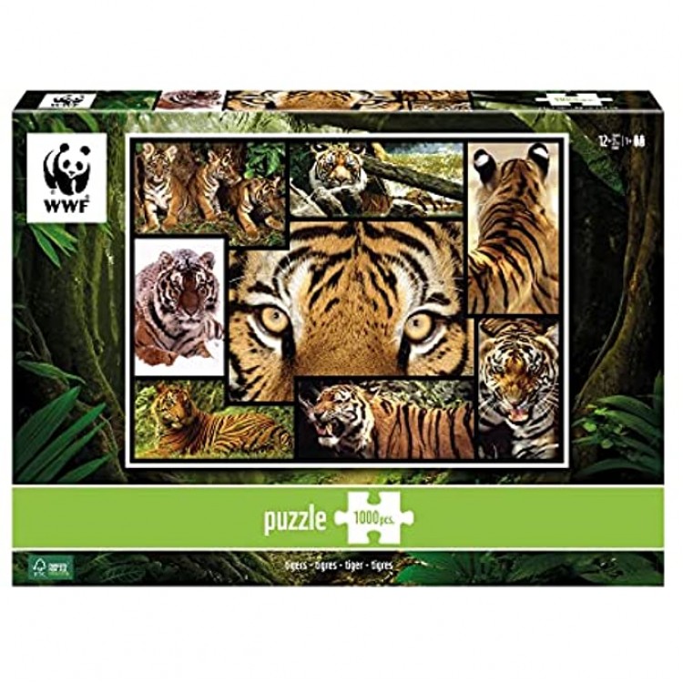 Wwf 84 Puzzle Classique Tigres 1000 Pièces