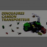 jerryvon Dinosaure Enfant Jouet Garçon 3 4 5 Ans Dinosaures Camion Transporteur de Voitures avec Figurine Dinosaure Voiture Jouet Jouets Helicoptere Cadeaux de Pâques pour Enfant Fille
