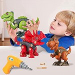 NATTHSWE Jouets de Dinosaures Cadeau de jouets de dinosaure pour enfants Jouets dinosaures pour garçons 3 4 5 6 7 8 ans STEM Cadeau d'anniversaire nouvelle année cadeau de Noël
