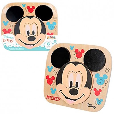 Disney Puzzle en Bois Mickey 6 pièces Colorbaby 48700