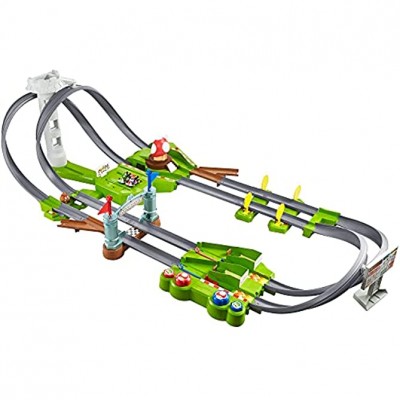 Hot Wheels Circuit Deluxe Mario Kart motorisé coffret de jeu pour voitures à connecter avec circuit et pistes emballage fermé jouet pour enfant HFY15