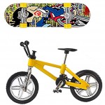 Jiakalamo Mini jouet pédagogique pour doigts Skateboard Finger Vélo et plusieurs rampes