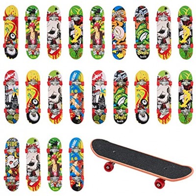 THE TWIDDLERS 24 Mini Skateboard Doigt Jouets Finger Skate pour Enfants Garçons Anniversaires Cadeaux Invités Pochettes Surprise