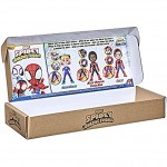 Marvel Spidey and His Amazing Friends Multipack de Figurines Identité secrète avec Masques Rabattable dès 3 Ans
