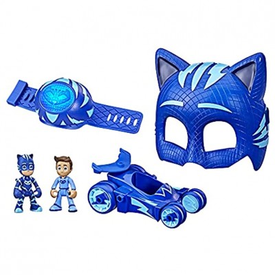 Pyjamasques Pack Super-pouvoirs de Yoyo jouet préscolaire 2 figurines articulées 1 véhicule 1 bracelet 1 masque pour enfants dès 3 ans