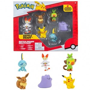 Lot de 6 Figurines Pokémon 5 à 8 cm Evoli Pikachu et Plus Encore Dernière Vague 2021 Jouet Pokémon sous Licence Officielle